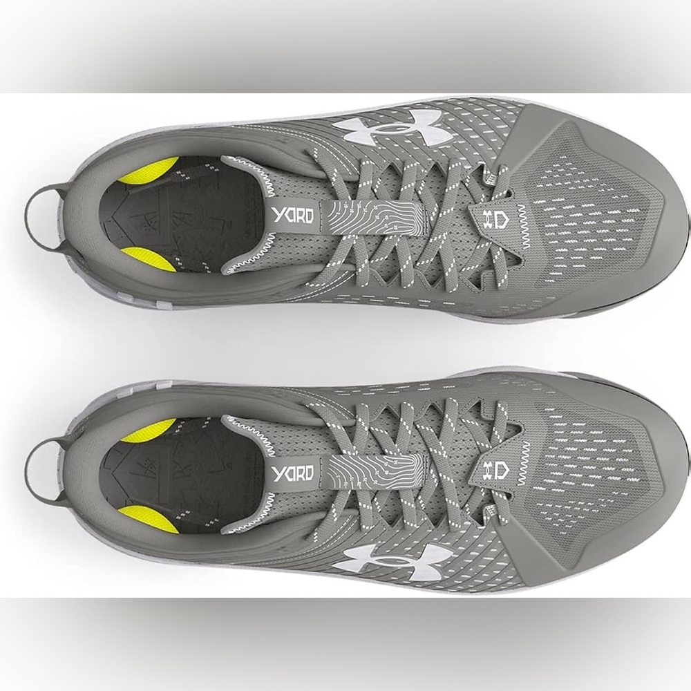 NEW Under Armour Men Yard Low MT Charged Baseball Cleats Gray W Metal Spikes 14 - Picture 4 of 11